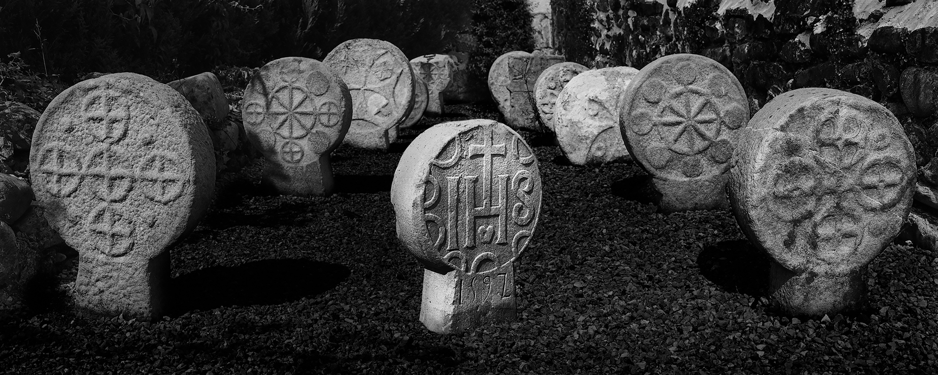 Basque-Round-Gravestones-BW-Lift-Contrast